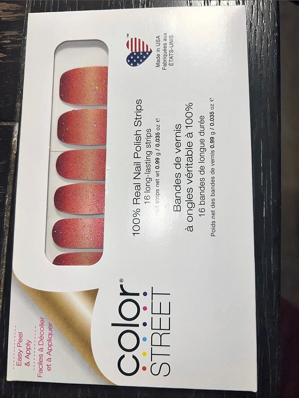 Color Street Solar Flare Pink Nail Polish Strips